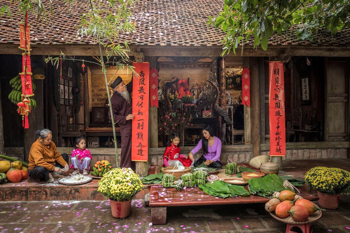 Ngày Tết Nguyên đán truyền thống ở Việt Nam. Ảnh: Vietnamplus.  