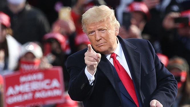 Cựu Tổng thống Mỹ Donald Trump. Ảnh: Boston Herald.