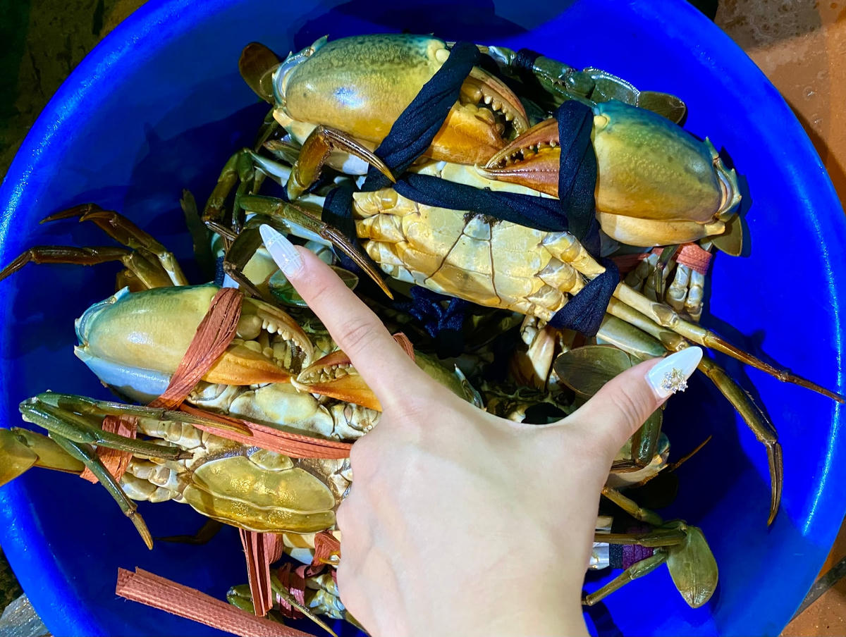 Cua bể giảm 250.000 đồng/kg trong mùa dịch.