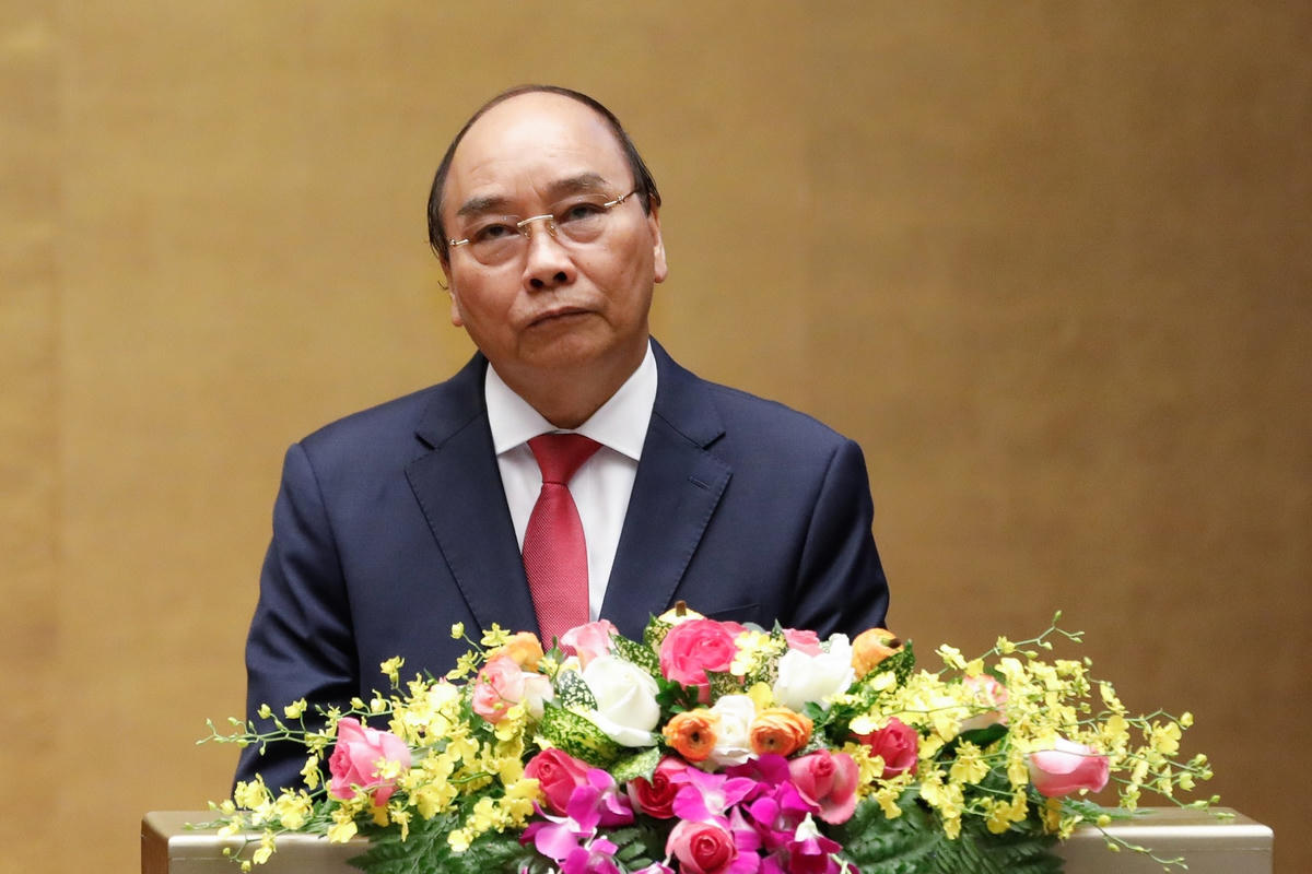 Thủ tướng Nguyễn Xuân Phúc phát biểu tại Hội nghị. Ảnh: Quang Vinh.  