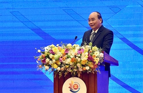 Thủ tướng Nguyễn Xuân Phúc phát biểu tại Hội nghị. Ảnh: VGP/Quang Hiếu.