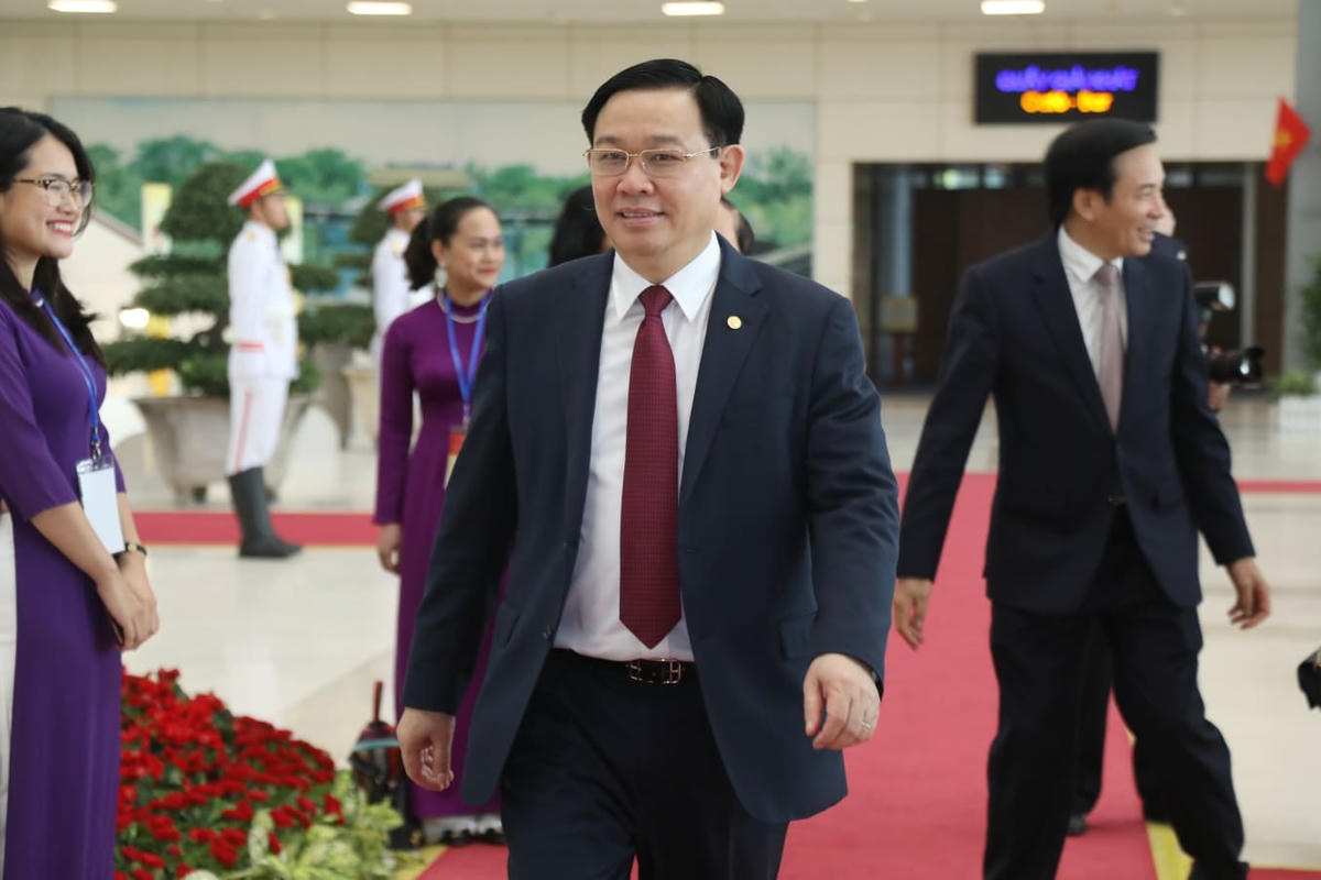 Bí thư Thành ủy Hà Nội Vương Đình Huệ tới dự Lễ kỷ niệm.