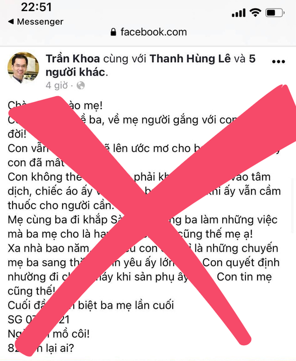 Một câu chuyện mà nhóm từ thiện đăng tải trên mạng xã hội để câu view, trục lợi từ thiện từ cộng đồng.