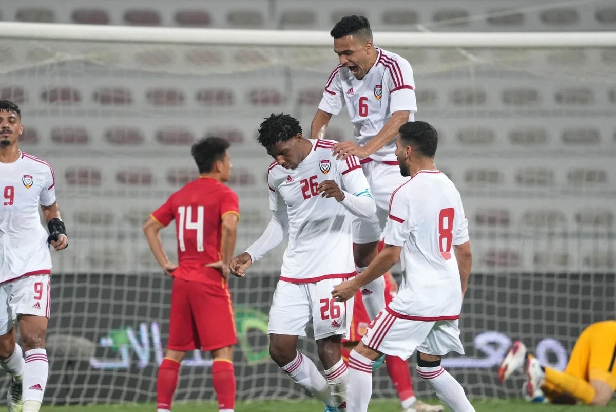 U23 Trung Quốc thua sát nút trước chủ nhà UAE (Ảnh: UEAFA).