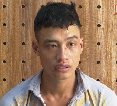 Ngô Văn Hoàng sau khi bị bắt.