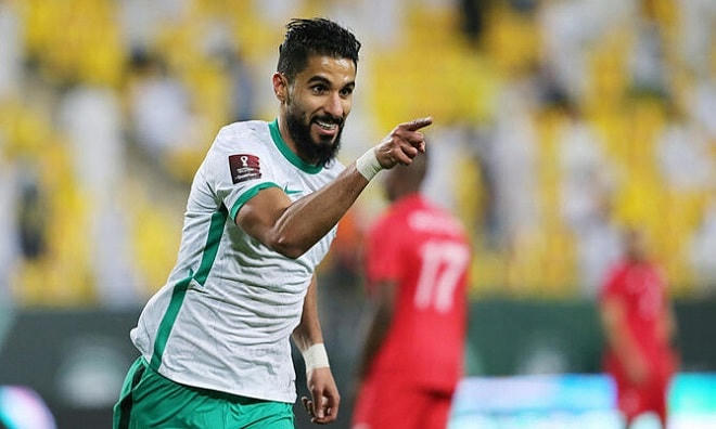 Saleh Al-Shehri đã ghi bàn duy nhất giúp Saudi Arabia thắng Oman 1-0. Nguồn: TTVH.