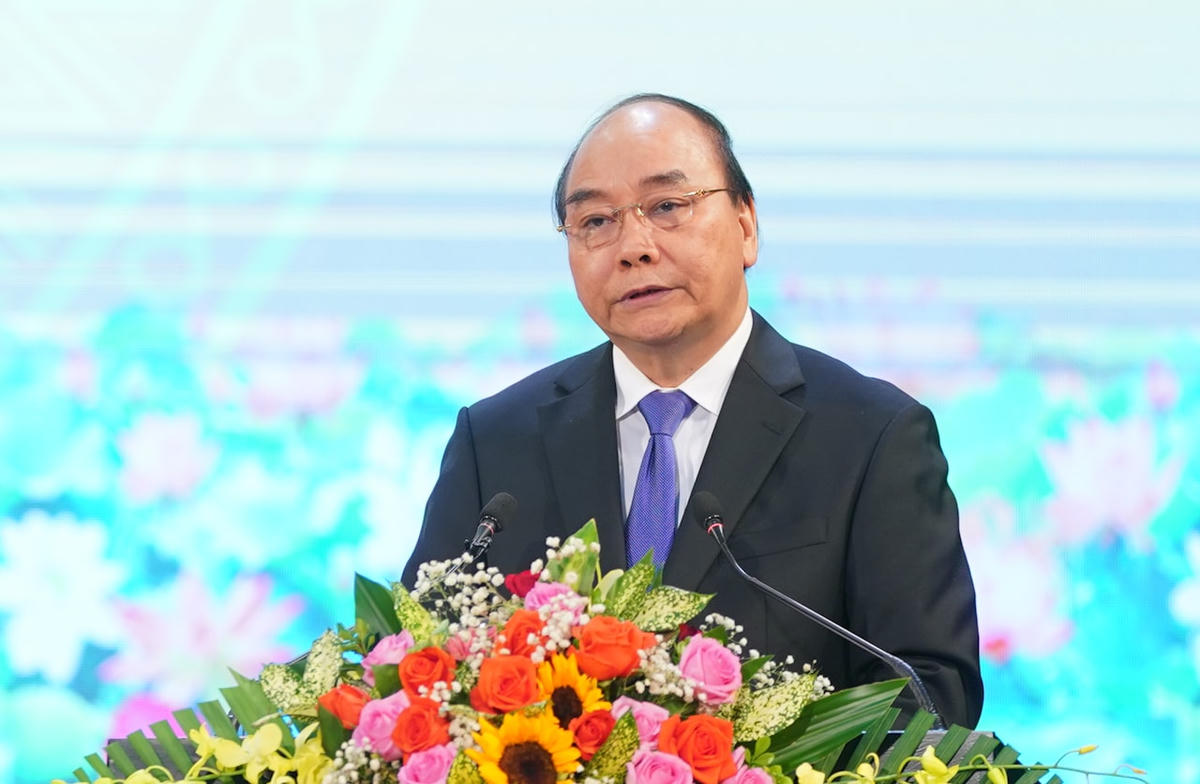 Thủ tướng Nguyễn Xuân Phúc phát biểu tại Lễ kỷ niệm. Ảnh: VGP.