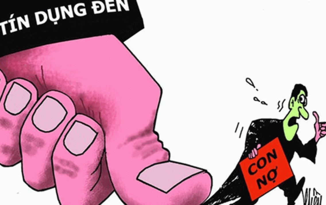Một biếm họa cho thấy sự ghê gớm của tín dụng đen.