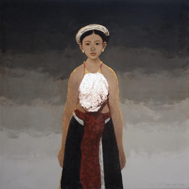 Tác phẩm Em Xoan của họa sĩ Bùi Hữu Hùng.