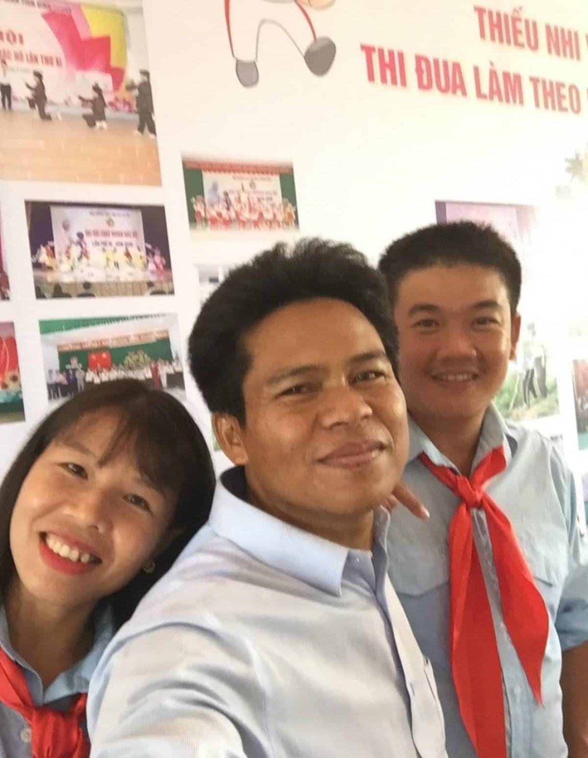 Thầy K'Dĩnh -giáo viên Tổng Phụ trách Đội, Trường Tiểu học Tân Phúc 1, xã Tân Phúc, huyện Hàm Tân, tỉnh Bình Thuận.