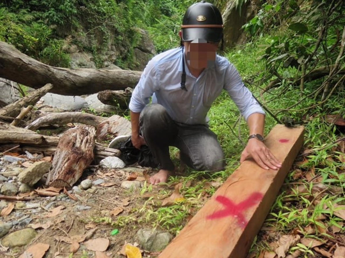 Hiện trường phá rừng phòng hộ thủy điện Đăkre.