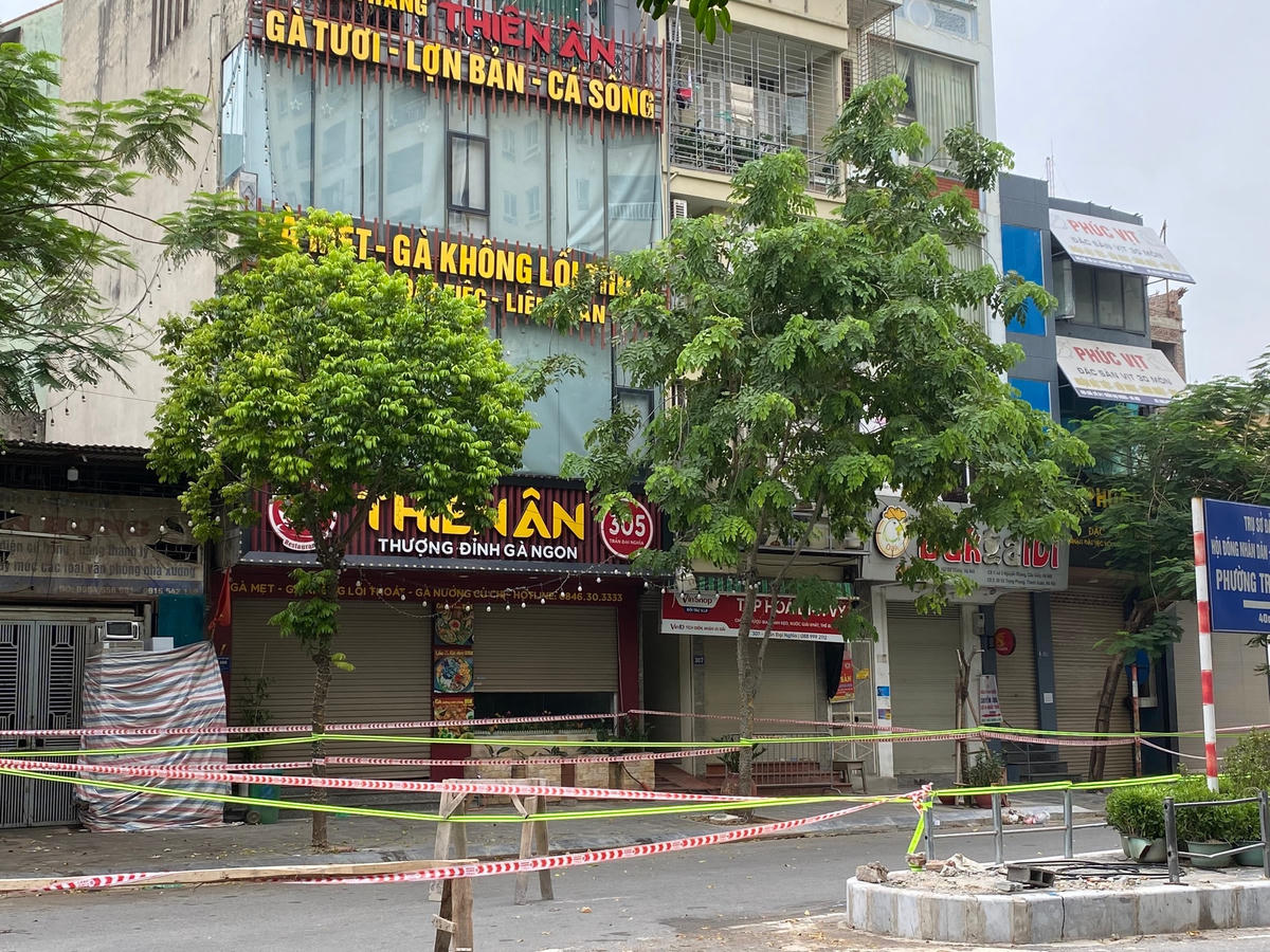 Đây là khu vực nhà ghi nhận ca dương tính SARS-CoV-2. Ảnh: L.A. 