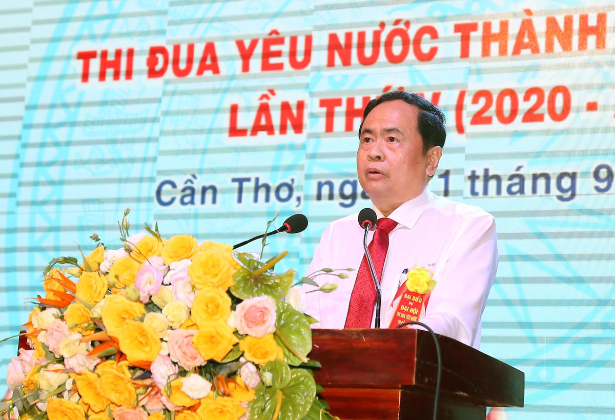 Chủ tịch Trần Thanh Mẫn phát biểu chỉ đạo Đại hội. Ảnh: Quốc Trung.