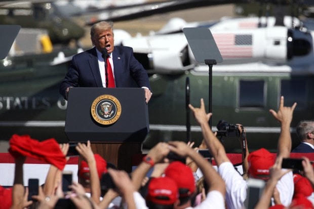 Tổng thống Donald Trump vận động tranh cử. (Nguồn: Getty Images).