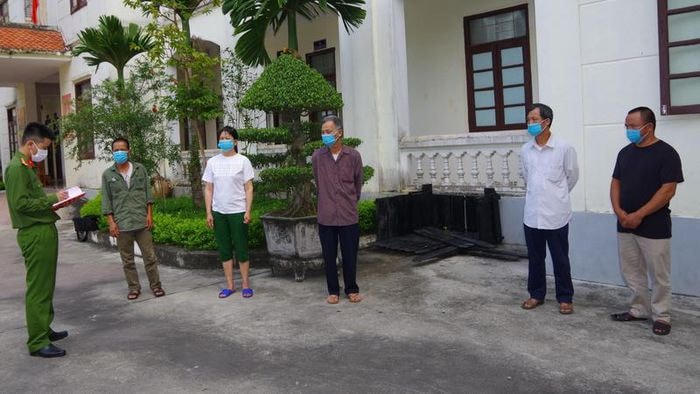 Các đối tượng tại cơ quan Công an tỉnh Hải Dương.