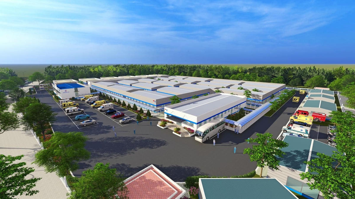 Phối cảnh dự kiến của Bệnh viện.