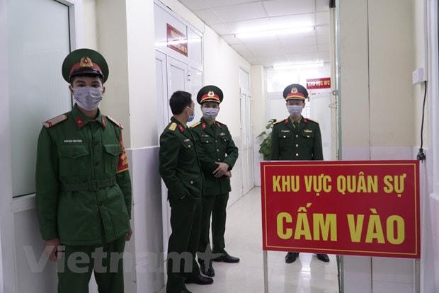 Khu vực tiêm vaccine. (Ảnh: Hiếu Hoàng/Vietnam+).