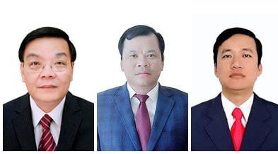 Chủ tịch UBND thành phố Hà Nội Chu Ngọc Anh; Phó Chủ tịch UBND tỉnh Bắc Giang: Phan Thế Tuấn, Lê Ô Pích (từ trái qua phải). Ảnh: VGP.