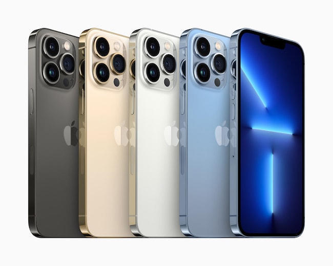 Apple giới thiệu 5 màu sắc cho siêu phẩm iPhone 13 pro.