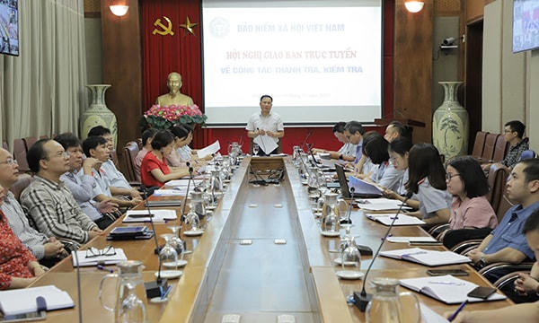 Toàn cảnh Hội nghị trực tuyến về công tác thanh tra, kiểm tra.