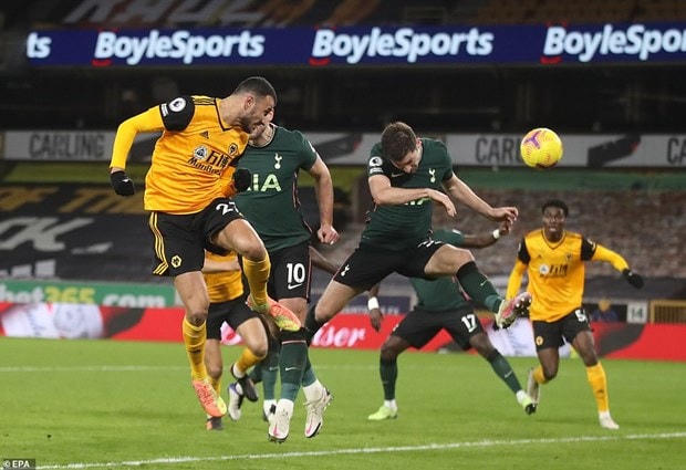 Wolverhampton cũng khiến Tottenham chia điểm ở những phút cuối. (Nguồn: EPA).