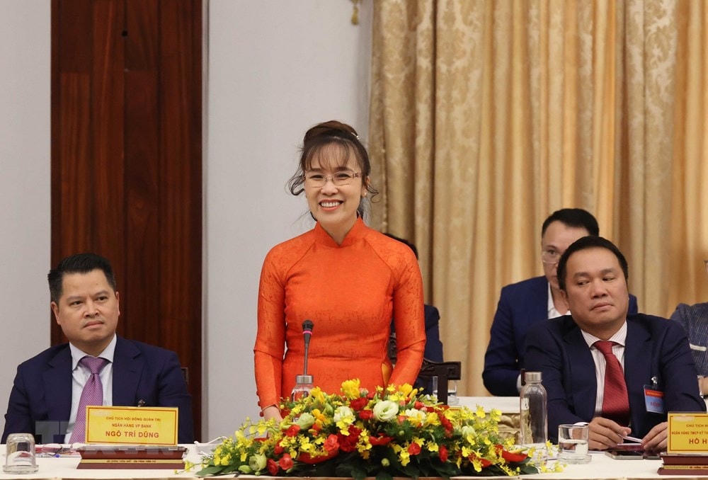 Bà Nguyễn Phương Thảo, Tổng giám đốc Công ty Cổ phần hàng không Vietjet phát biểu. (Ảnh: Thống Nhất/TTXVN).