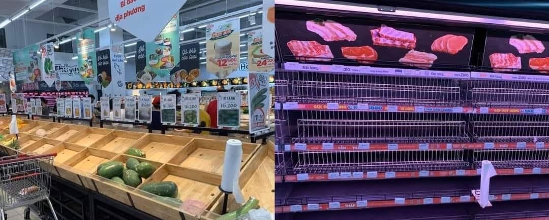 Các mặt hàng "bốc hơi" rất nhanh chóng trên kệ của siêu thị Go! Hạ Long vào ngày 2/8.