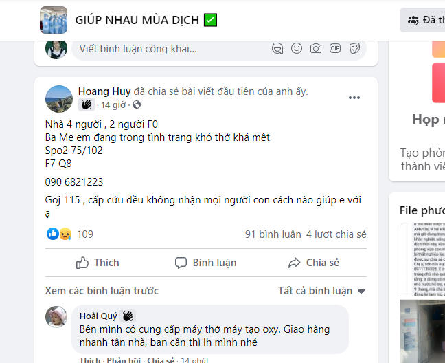 Kêu gọi mọi người chung tay giúp hoàn cảnh khó khăn.