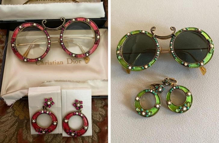 “Tôi và con gái đã tìm thấy những chiếc kính Christian Dior những năm 1960 cổ điển này”.