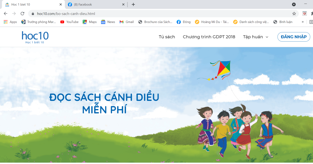 Trang hoc10.com - Địa chỉ duy nhất đọc sách giáo khoa Cánh diều miễn phí.