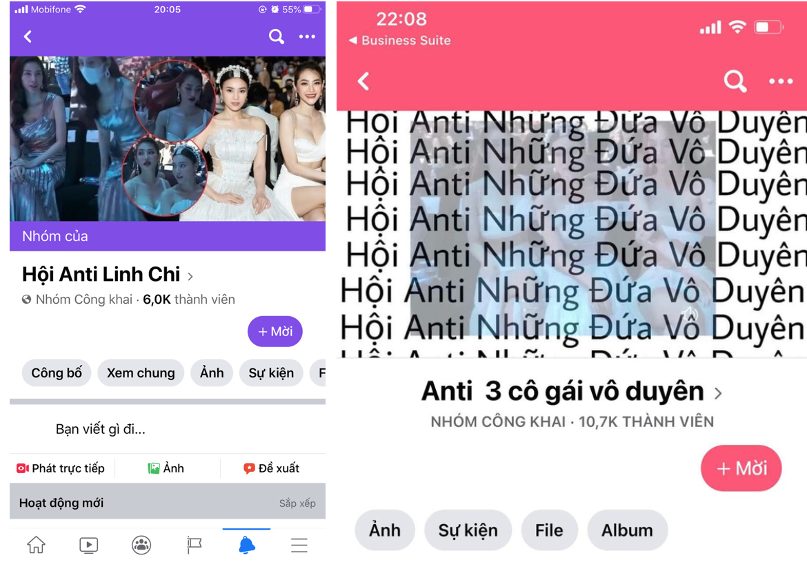 Các group anti Linh Chi, Lan Ngọc, Ngọc Trinh có số lượng thành viên liên tục tăng. (Nguồn: Sưu tầm)
