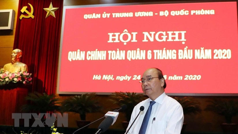Thủ tướng Nguyễn Xuân Phúc phát biểu tại Hội nghị. Ảnh: TTXVN.