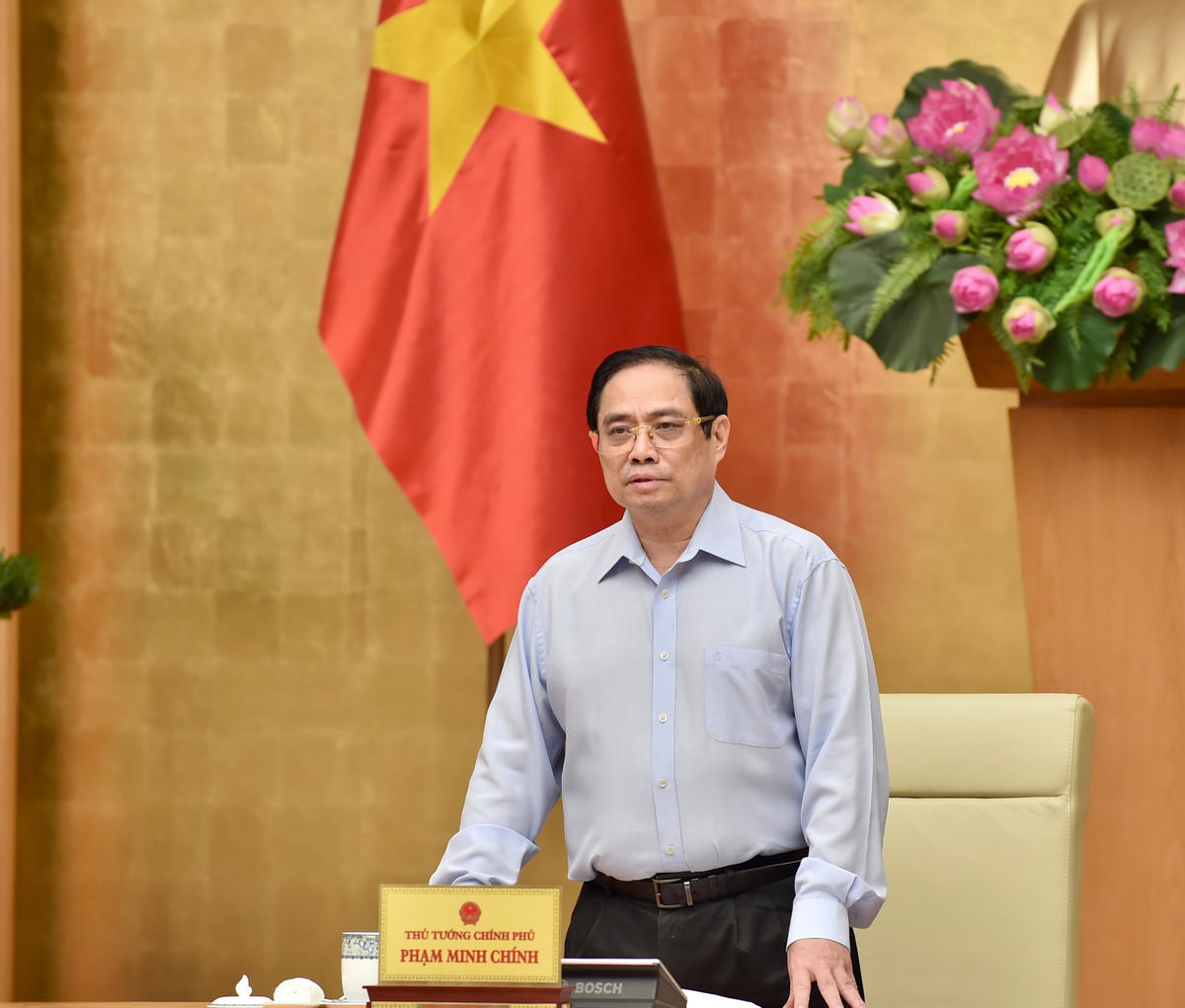 Thủ tướng Chính phủ Phạm Minh Chính phát biểu khai mạc Hội nghị. Ảnh: VGP/Nhật Bắc.