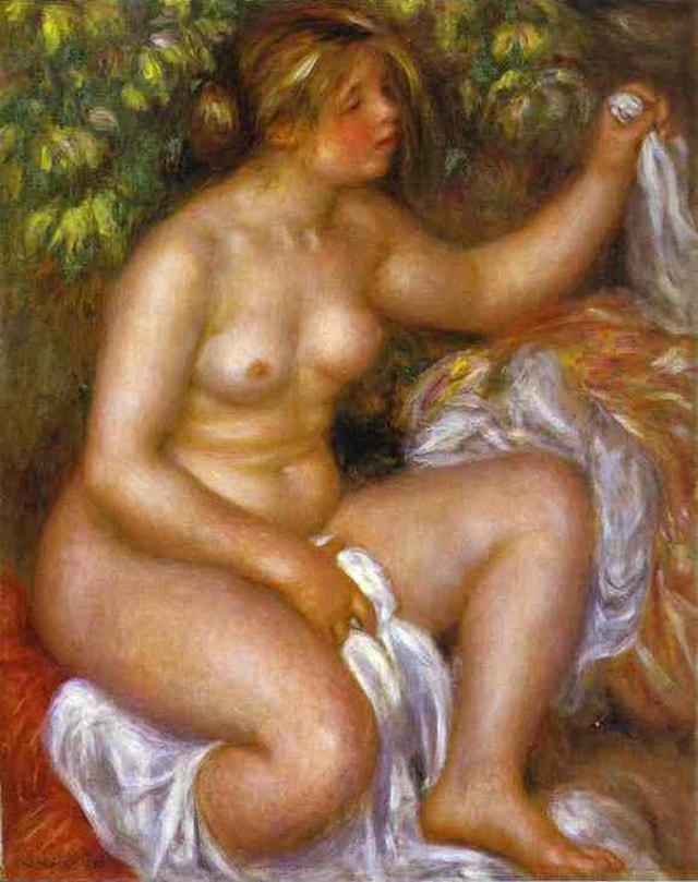 Bức "Sau khi tắm" của Pierre-Auguste Renoir, vẽ năm 1910.