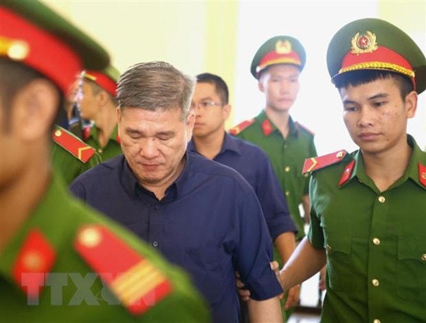 Bị cáo Dương Thanh Cường, nguyên Tổng Giám đốc Công ty cổ phần Thương mại và xây dựng Bình Phát, nguyên Chủ tịch Hội đồng quản trị Công ty TNHH Sản xuất xây dựng và thương mại Thanh Phát. (Ảnh: Thành Chung/TTXVN).