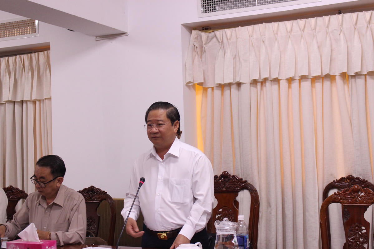 Ông Trần Việt Trường Chủ tịch UBND TP Cần Thơ phát biểu kết luận buổi làm việc
