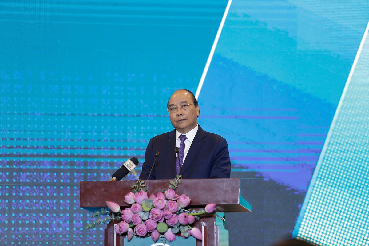 Thủ tướng Chính phủ Nguyễn Xuân Phúc phát biểu chỉ đạo tại hội nghị Hà Nội 2020.