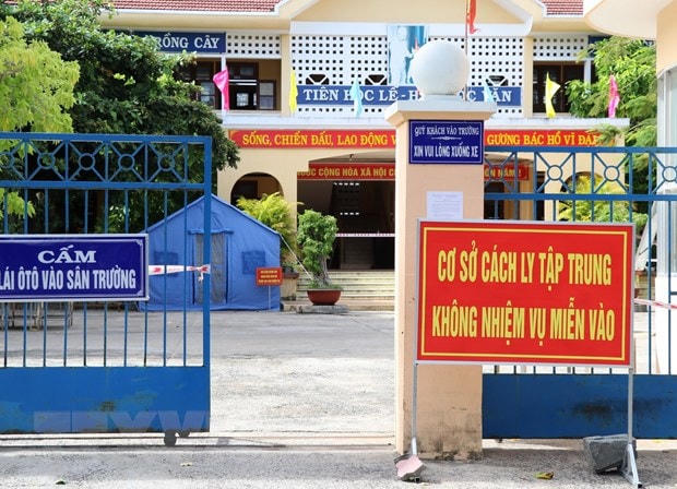 Khu cách ly tập trung cho người dân Phú Yên từ TP HCM về quê.