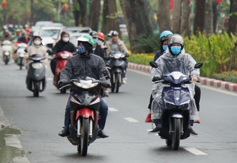 Không khí lạnh tăng cường, gây mưa ở Bắc Bộ