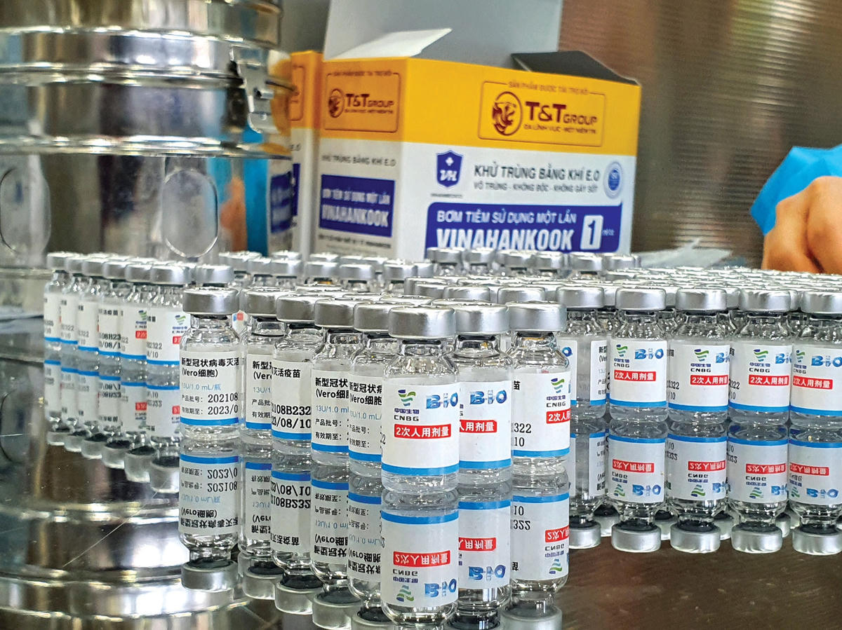 Vaccine được sử dụng tại điểm tiêm chủng này là Sinopharm.