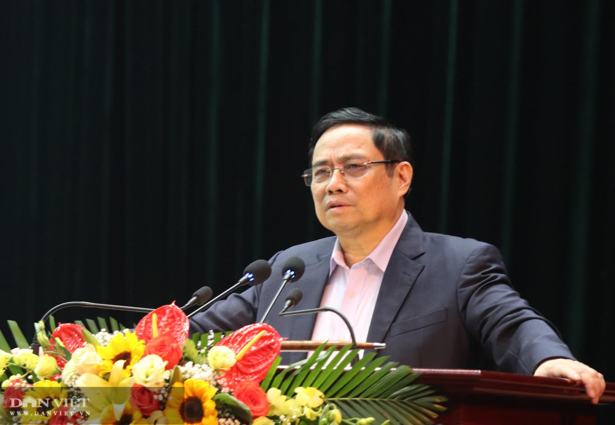 Ủy viên Bộ Chính trị, Trưởng ban Tổ chức Trung ương Phạm Minh Chính phát biểu tại buổi làm việc.