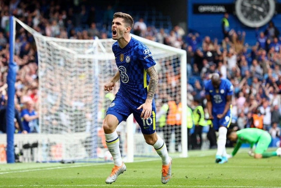 Pulisic ăn mừng sau khi ghi bàn thắng ở phút 90 (Ảnh: Getty).