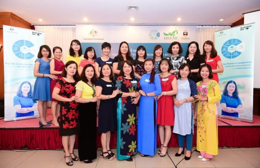 Các học viên tại một chương trình đào tạo phụ nữ lãnh đạo do Australia hỗ trợ.