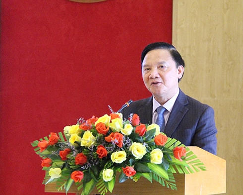 Ông Nguyễn Khắc Định, Bí thư Tỉnh ủy Khánh Hòa, Phát biểu tại buổi lễ.