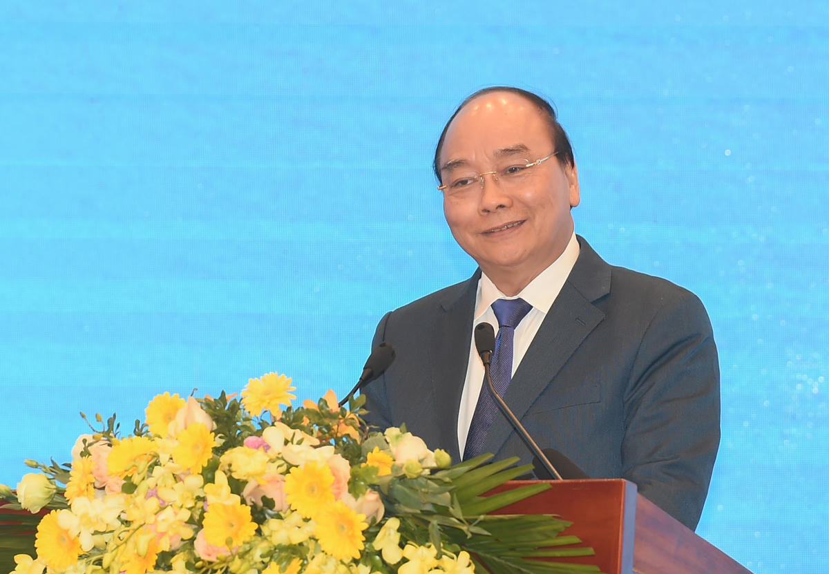 Thủ tướng Nguyễn Xuân Phúc phát biểu chỉ đạo tại Hội nghị. Ảnh: VGP/Quang Hiếu.