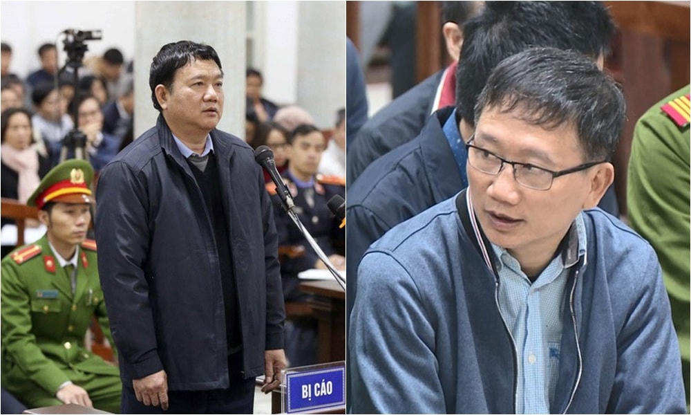 Bị cáo Đinh La Thăng và Trịnh Xuân Thanh.