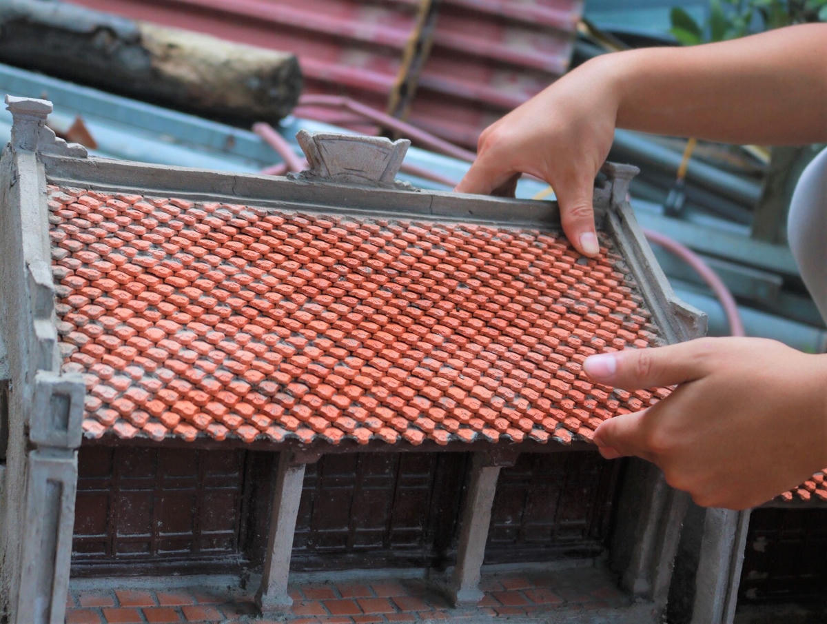  Từng chi tiết của công trình được chàng trai 9x thực hiện tỉ mỉ, đảm bảo đúng với bản mẫu.