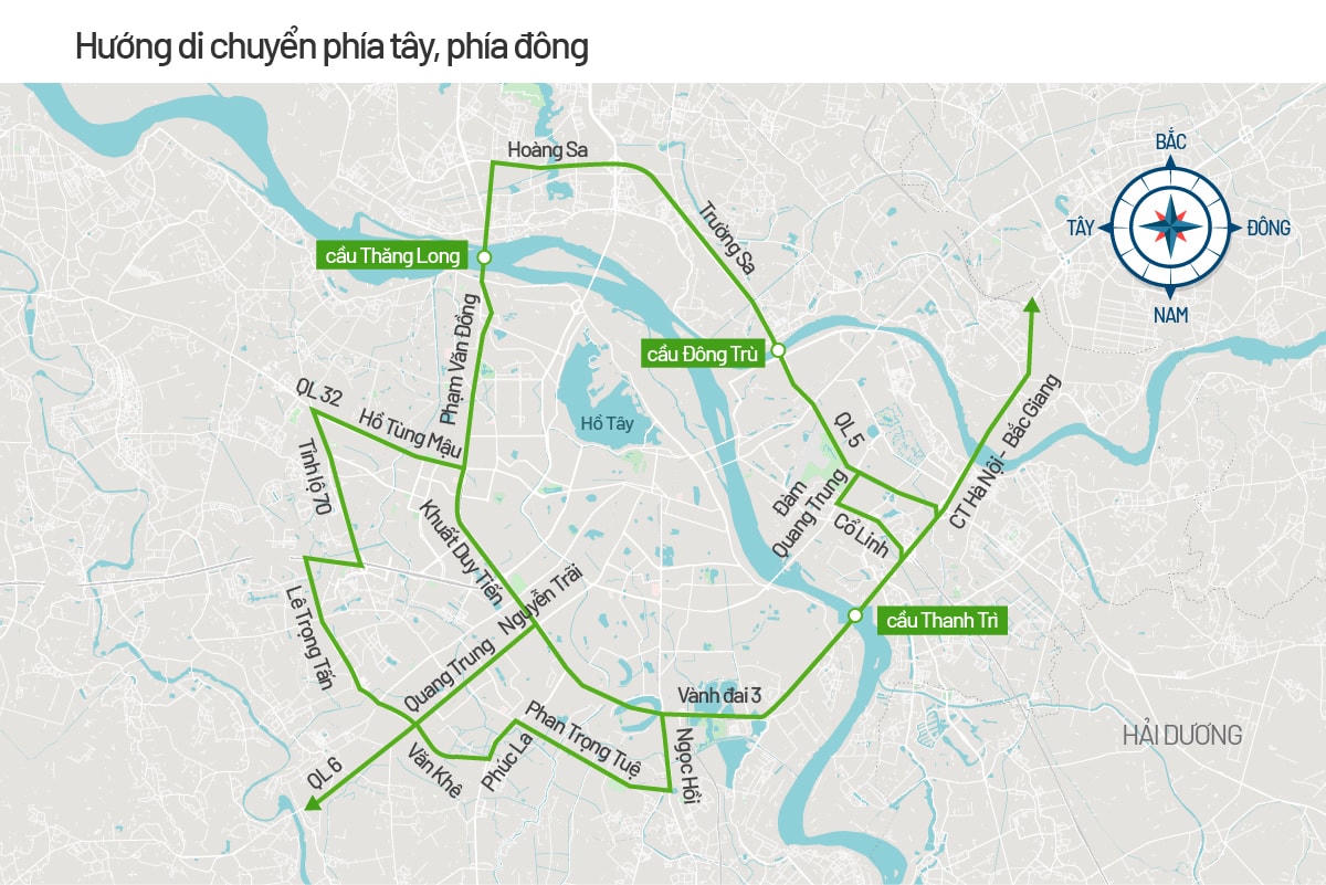 Bản đồ cấm đường phục vụ Đại hội Đảng