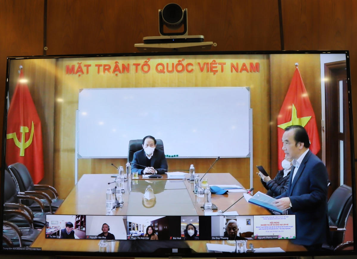 Quang cảnh buổi nghiệm thu.