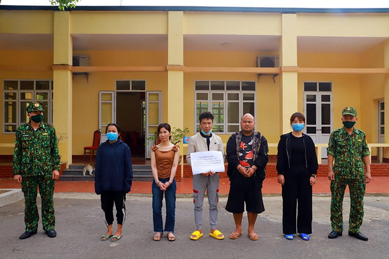 Các đối tượng và nạn nhân trong vụ tổ chức đưa người xuất cảnh trái phép sang Trung Quốc.